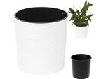 Vaso Da Fiori Lamela | Malwa | Con Inserto | Bianco | 19 Cm