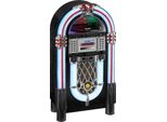 KARCHER Retro Radio JB 6608D, bunt, B:57cm H:105cm T:30,5cm, Radios, USB & SD für MP3-Wiedergabe, Schallplattenspieler, CD/MP3-Player