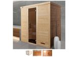 Sauna WEKA Kemi, beige (naturbelassen), ohne Ofen, (ohne Ofen), Saunen, ohne Ofen