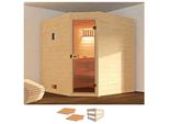 Sauna WEKA Valida, beige (natur), ohne Ofen, (ohne Ofen), Saunen, ohne Ofen