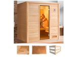 Sauna WEKA Bergen 1, beige (natur), ohne Ofen, (ohne Ofen), Saunen, ohne Ofen