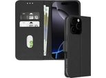 Avizar, Custodia In Ecopelle Con Funzione Di Supporto Per Apple Iphone 16 Pro Max, Nero