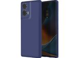 Avizar, Cover Soft Touch In Silicone Motorola Edge 50 Fusion, Retro Opaco, Blu Scuro