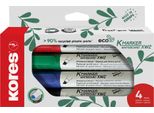 Kores M20744 Marcatore Per Lavagna Bianca E Lavagna A Fogli Mobili Kores "Eco XW2"", Confezione Da 4 Pz"
