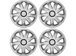 Copricerchi - Set Completo Di 4 Pezzi - Nrm Kando - Argento - 16" Pollici"
