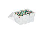 Relaxdays 2 X Cesto Portaoggetti Con Coperchio Bianco