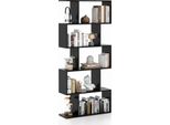 Libreria Costway, Scaffale A 5 Livelli, Scaffale In Legno Per Ufficio, Scaffale Per Archiviazione, Scaffale Divisorio Per Soggiorno, Camera Da Letto, Ufficio, 70 X 23,5 X 158 Cm (Nero)