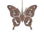 Clayre & Eef Ciondolo Decorativo A Farfalla 11 Cm In Metallo Marrone