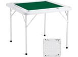 Tavolo Da Mahjong Vevor, Tavolo Da Domino Pieghevole Per 4 Giocatori Con Piano Verde Resistente All'usura, Tavolo Da Gioco Quadrato Portatile Con 4 Portabicchieri E 4 Scomparti Per Le Fiches Per Il Mahjong Poker Puzzle