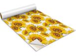 Pellicola Autoadesiva Per Mobili - Pellicola Decorativa - Mobili Da Tavolo - Tagliabile Su Misura - Girasoli - 100 X 50 Cm
