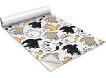 Pellicola Autoadesiva Per Mobili - Pellicola Decorativa - Mobili Da Tavolo - Tagliabile Su Misura - Gatti - 100 X 50 Cm