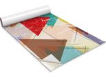 Pellicola Autoadesiva Per Mobili - Pellicola Decorativa - Mobili Da Tavola - Tagliabile Su Misura - Triangoli Colorati - 100 X 50 Cm