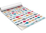 Pellicola Autoadesiva Per Mobili - Pellicola Decorativa - Mobili Da Tavola - Tagliabile Su Misura - Posate Colorate - 100 X 50 Cm