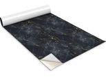 Pellicola Autoadesiva Per Mobili - Pellicola Decorativa - Mobili Da Tavolo - Tagliabile Su Misura - Marmo Nero - 100 X 50 Cm