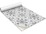 Pellicola Autoadesiva Per Mobili - Pellicola Decorativa - Mobili Da Tavolo - Tagliabile Su Misura - Ornamento Grigio - 100 X 50 Cm