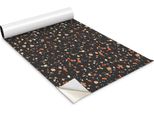 Pellicola Autoadesiva Per Mobili - Pellicola Decorativa - Mobili Da Tavolo - Tagliabile Su Misura - Terrazzo Scuro - 100 X 50 Cm