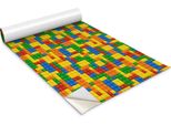 Pellicola Autoadesiva Per Mobili - Pellicola Decorativa - Mobili Da Tavolo - Tagliabile Su Misura - Blocchi Colorati - 100 X 50 Cm