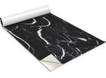 Pellicola Autoadesiva Per Mobili - Pellicola Decorativa - Mobili Da Tavolo - Tagliabile Su Misura - Marmo Nero - 100 X 50 Cm