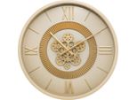 Atmosphera Createur D'interieur - Orologio Meccanico Guiliana In Metallo Beige D50Cm
