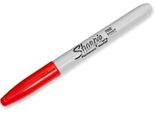 Marcatore Permanente Sharpie A Punta Fine, Punta Fine, Rosso