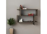 Decortie Paralel Scaffale A Parete Libreria Moderna Caffè Scuro 70 X 22 X 65 Cm