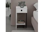 Decortie Sirius Comodino Moderno Modulo Sinistro Bianco 30 X 32 X 60 Cm
