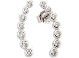 Paar Ohrstecker "Schmuck Geschenk Silber 925 Ohrring", Silber (Silberfarben, Kristallweiß, Kristallweiß), Aniston Jewelry & Watches, Ohrringe, Damen, Silber 925 (Sterlingsilber), Mit Zirkonia (Synth.)