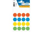 Herma 1881 Etichette Multiuso - Colori Assortiti, Ø 19 Mm, Opache, 100 Pezzi