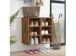 The Living Store Scarpiera In Rovere Affumicato 52,5X30X50 Cm