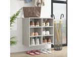 The Living Store Scarpiera In Cemento Grigio 52,5X30X50 Cm