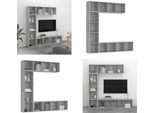 Vidaxl Set 3 Pezzi Libreria / Mobile Tv Grigio Sonoma 180X30X180 Cm - Libreria - Librerie - Libreria - Scaffale A Muro