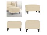 Vidaxl Sgabello Crema 60X50X41 Cm In Tessuto - Sgabello - Poggiapiedi - Panca Per Piedi - Poggiapiedi