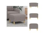 Vidaxl Sgabello Taupe 60X50X41 Cm In Tessuto - Sgabello Imbottito
