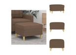 Vidaxl Sgabello Marrone 60X50X41 Cm In Tessuto - Sgabello Imbottito