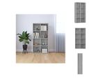 Vidaxl Libreria/Sideboard Grey Sonoma 66×30×130 Cm Materiale A Base Di Legno - Librerie & Librerie