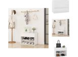 Vidaxl Panca Per Scarpe Bianca 60X30X45 Cm In Legno - Portascarpe E Armadietti