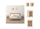 Vidaxl Comodini 2 Pezzi 40X35X55 Cm In Legno Di Pino Massiccio - Comodini