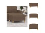 Vidaxl Sgabello Marrone 70X55X41 Cm In Tessuto - Sgabello Imbottito