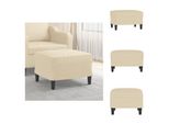 Vidaxl Sgabello Crema 60X50X41 Cm In Tessuto - Sgabello Imbottito