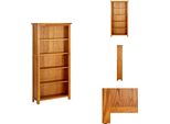 Vidaxl Libreria 5 Scomparti 70X22X140 Cm In Rovere Massiccio - Librerie E Scaffalature