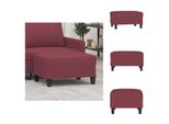 Vidaxl Sgabello Rosso Vino 70X55X41 Cm In Tessuto - Sgabello Imbottito