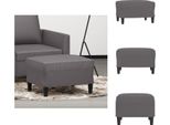 Vidaxl Sgabello Grigio 60X50X41 Cm In Pelle Finta - Sgabello Imbottito