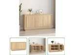 The Living Store Credenza Rovere Sonoma 102X35X55 Cm Materiale A Base Di Legno