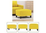 The Living Store Sgabello Giallo Chiaro 60X50X41 Cm Tessuto