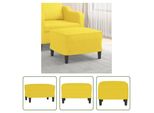 The Living Store Sgabello Giallo Chiaro 60X50X41 Cm Tessuto