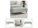 The Living Store Sgabello Grigio Chiaro 77X55X31 Cm In Velluto