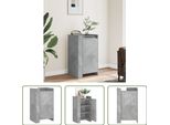 The Living Store Credenza Cemento Grigio 45X35X75 Cm Materiale A Base Di Legno