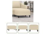 The Living Store Poggiapiedi Crema 70X55X41 Cm In Tessuto