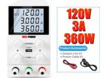 Alimentatore Dc, Uscita 30V/60V/120V, Corrente 3A/5A/10A, Bianco SPS1203D