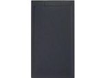 Piatto Doccia 150X70 Cm Anthrazite Vulcano Line Slim In Resina E Polvere Di Marmo Con Sponda Laterale In Resina Di Marmo - Frascio
